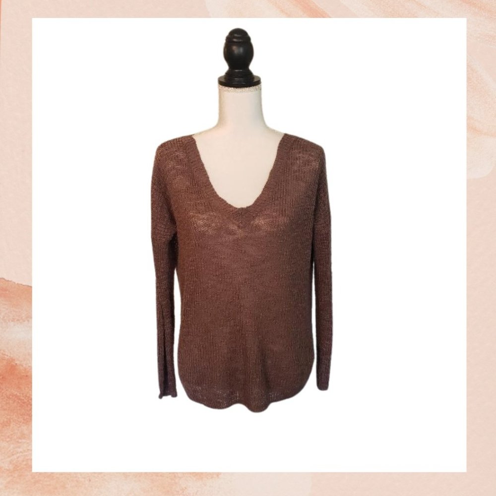 Charlotte Russe Brown Light Knit Sweater